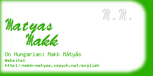 matyas makk business card